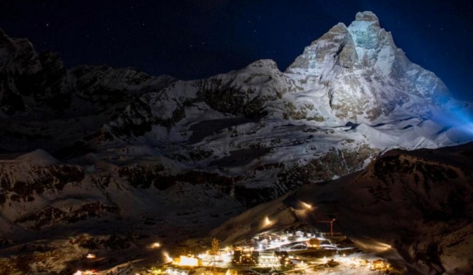 Monolocale la terrazza sulla neve-Cervinia